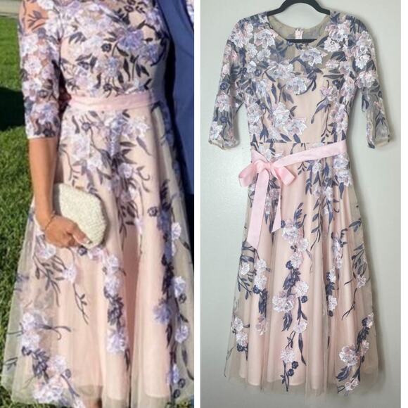 BHLDN DRESS 6 PINK MOTHER OF THE BRIDE BRIDAL SHOWER COCKTAIL PARTY - Picture 2 of 16